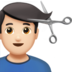 苹果系统里的男士理发:浅肤色emoji表情