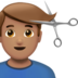 苹果系统里的男士理发：中等肤色emoji表情