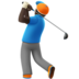 苹果系统里的男子高尔夫:深色肤色emoji表情
