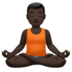 苹果系统里的打坐的男人:肤色暗淡emoji表情