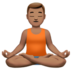 苹果系统里的打坐的男人:中等肤色emoji表情