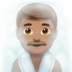 苹果系统里的蒸汽房男士:中等肤色emoji表情