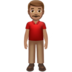 苹果系统里的男士站立:中等肤色emoji表情