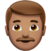 苹果系统里的男:中等肤色emoji表情