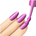 苹果系统里的涂指甲油的手:浅肤色emoji表情