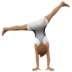 苹果系统里的侧手翻的人:中等肤色emoji表情