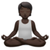 苹果系统里的打坐的人:深色肤色emoji表情