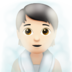 苹果系统里的潮湿房间的人：浅肤色emoji表情