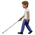苹果系统里的拿拐杖的人:中等肤色emoji表情