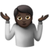 苹果系统里的耸肩:深色肤色emoji表情