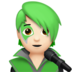 苹果系统里的歌手：浅肤色emoji表情