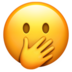 苹果系统里的手捂嘴的脸emoji表情