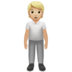 苹果系统里的站立者：中浅肤色emoji表情