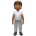 苹果系统里的站立者:中黑肤色emoji表情