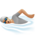 苹果系统里的游泳者:中等浅肤色emoji表情