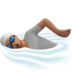 苹果系统里的游泳者：中等肤色emoji表情