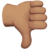苹果系统里的拇指向下：中等肤色emoji表情