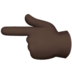 苹果系统里的指向左边的手:深色肤色emoji表情