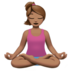 苹果系统里的打坐的女人:中等肤色emoji表情