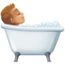 Facebook上的洗澡者:中等浅肤色emoji表情