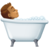 Facebook上的洗澡者:中等肤色emoji表情