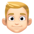 Facebook上的男士:浅肤色,金发emoji表情