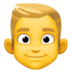 Facebook上的男:金发emoji表情