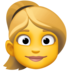 Facebook上的女:金发emoji表情