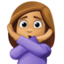 Facebook上的打“不手势”的人:中等肤色emoji表情