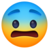 Facebook上的恐惧的脸emoji表情