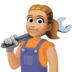 Facebook上的女机械工:中浅肤色emoji表情