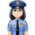 Facebook上的女警官:浅肤色emoji表情