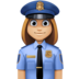 Facebook上的女警官:中浅肤色emoji表情