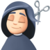 Facebook上的理发师:浅肤色emoji表情