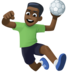 Facebook上的手球运动员：深色肤色emoji表情