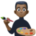Facebook上的男艺术家：深色肤色emoji表情