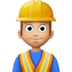 Facebook上的男施工员:中浅肤色emoji表情