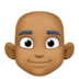 Facebook上的男士:中黑肤色,秃顶emoji表情
