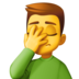 Facebook上的单手捂脸的男人emoji表情