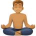 Facebook上的打坐的男人:中等肤色emoji表情