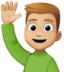 Facebook上的举手的男人:中浅肤色emoji表情
