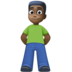 Facebook上的男士站立:深色肤色emoji表情
