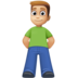 Facebook上的男士站立:中浅肤色emoji表情
