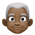 Facebook上的男士:深色肤色,白发emoji表情