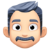 Facebook上的男士:浅肤色emoji表情