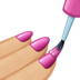 Facebook上的涂指甲油的手：中浅肤色emoji表情
