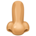 Facebook上的鼻子:中等肤色emoji表情