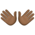Facebook上的张开双手:深色肤色emoji表情