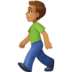 Facebook上的行走的人:中等肤色emoji表情