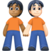 Facebook上的手牵手:中暗肤色,浅肤色emoji表情